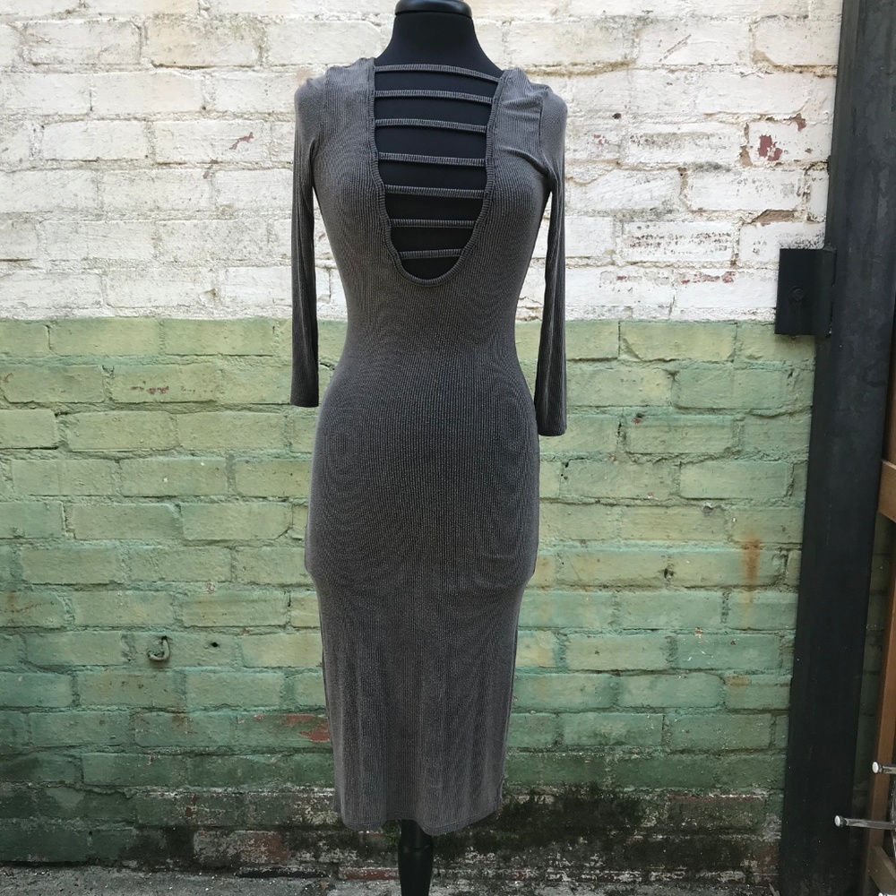 AEO x DON’T ASK WHY Ribbed Bodycon Midi Dress